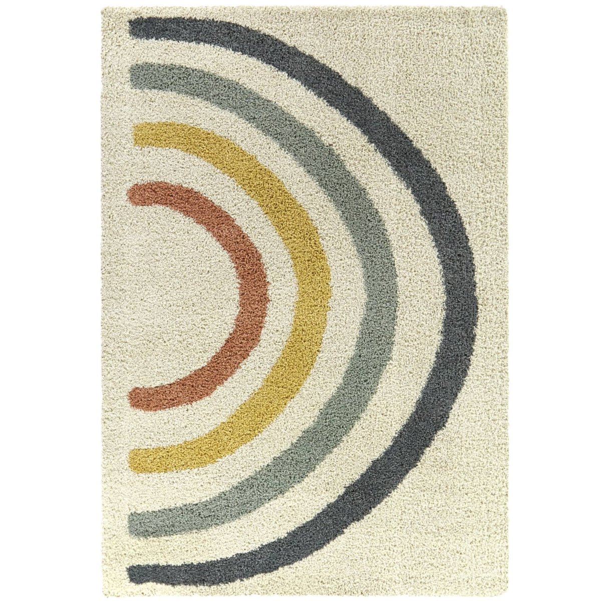 Mod-Tod Anna Rainbow Kids Shag Area Rug