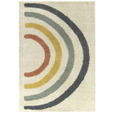 Mod-Tod Anna Rainbow Kids Shag Area Rug