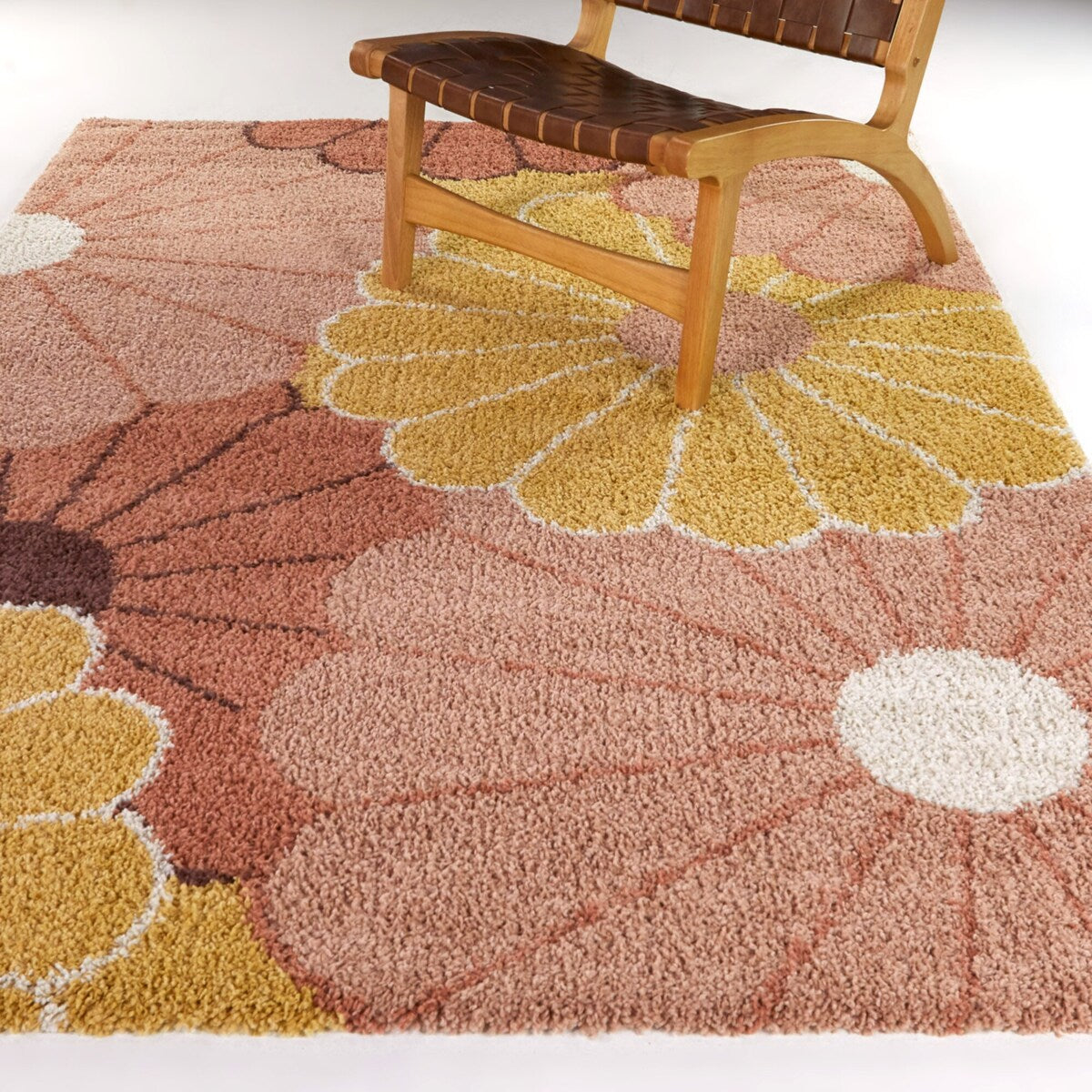 Mod-Tod Lily Kids Flower Shag Area Rug