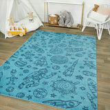 Taylor & Olive Space Rockets Kids Area Rug
