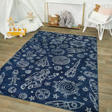 Taylor & Olive Space Rockets Kids Area Rug