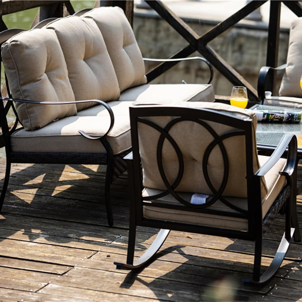 Moda Steel Patio Durable Sofa Sets For Customer Free Combination
