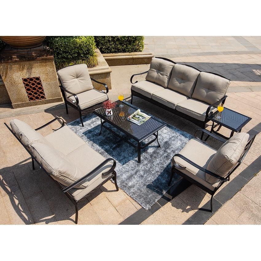 Moda Steel Patio Durable Sofa Sets For Customer Free Combination