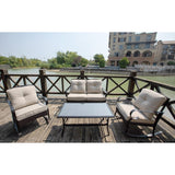 Moda Steel Patio Durable Sofa Sets For Customer Free Combination
