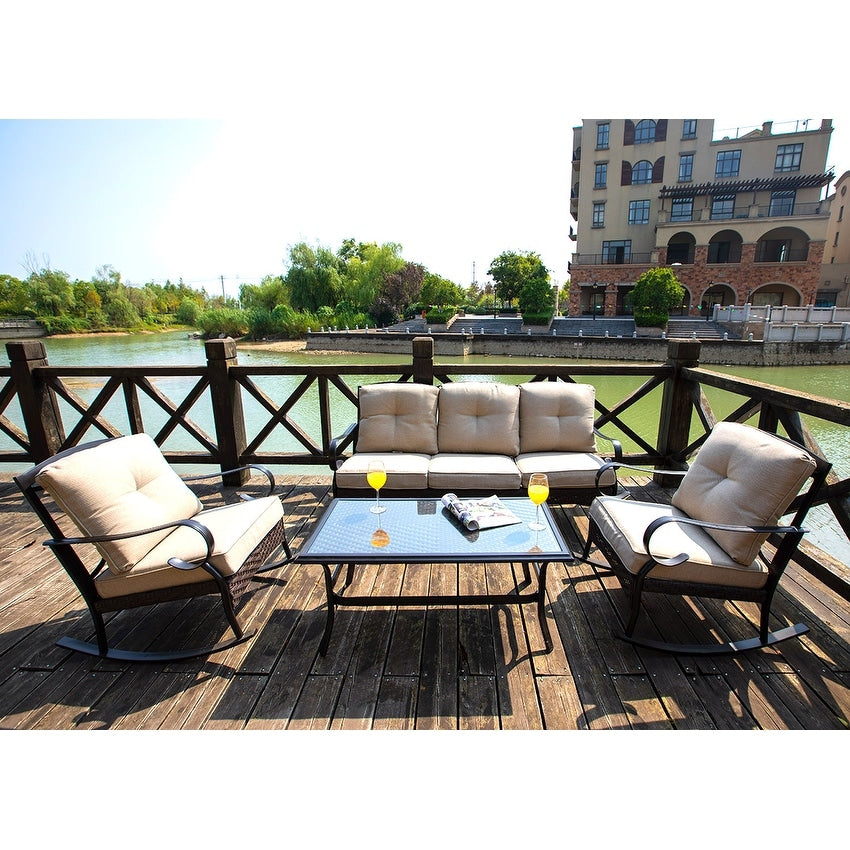 Moda Steel Patio Durable Sofa Sets For Customer Free Combination