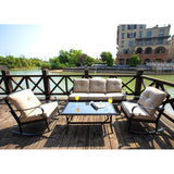 Moda Steel Patio Durable Sofa Sets For Customer Free Combination