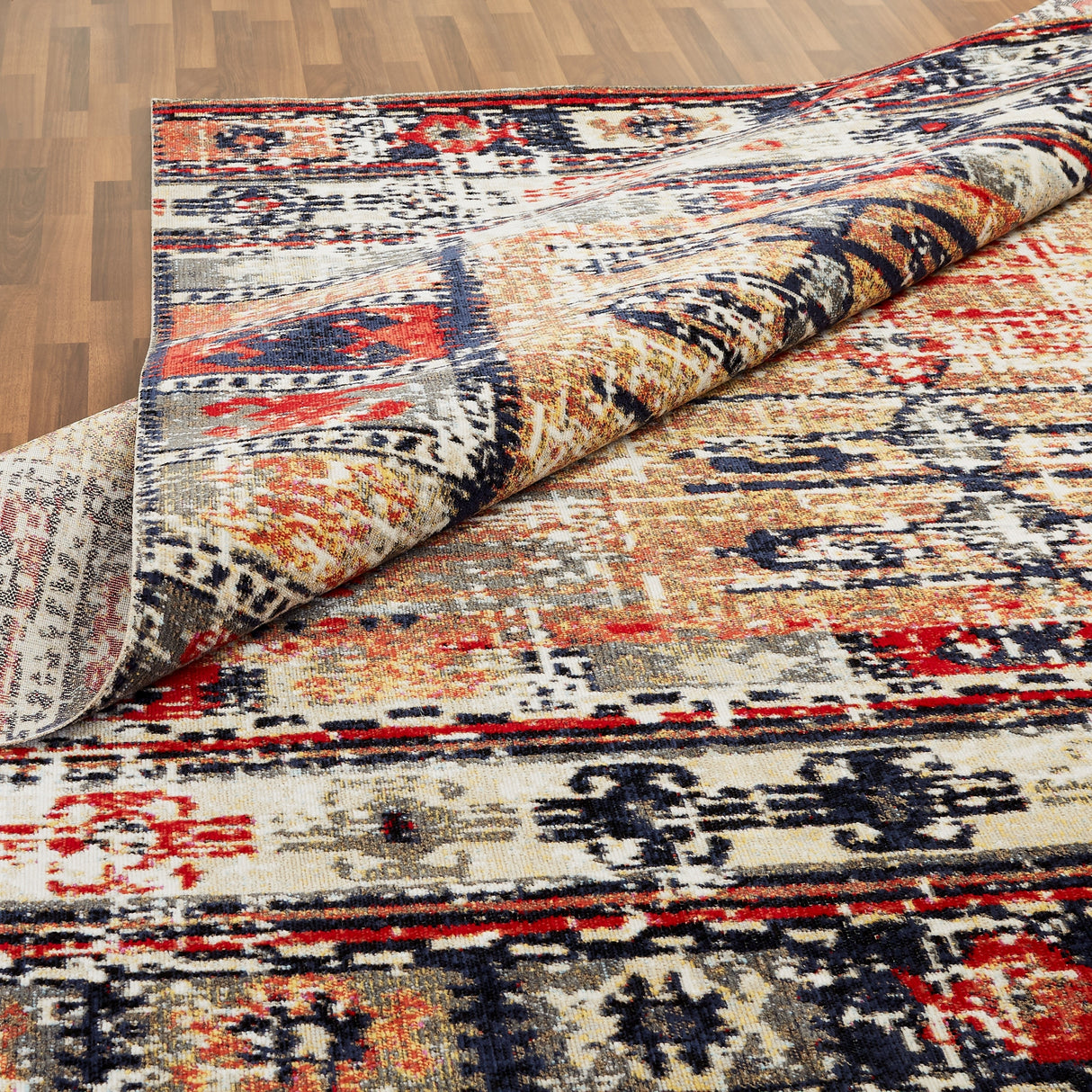 Porch & Den Pollard Distressed Multicolor Geometric Indoor/ Outdoor Area Rug
