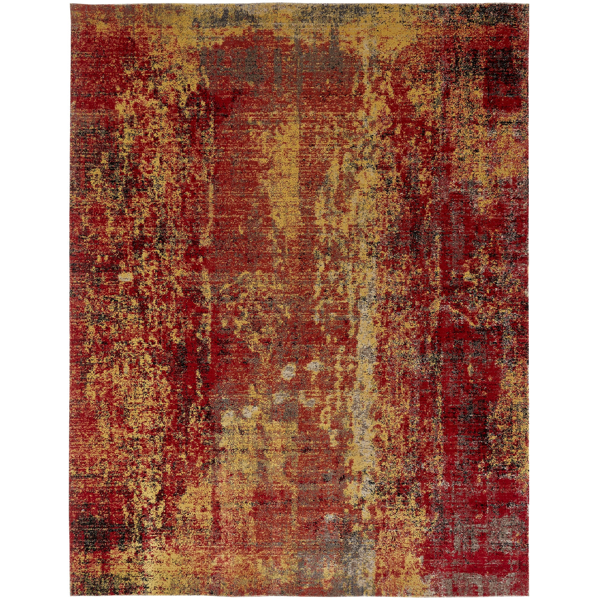 Porch & Den Pomeroy Red/Gold Abstract Indoor/Outdoor Area Rug