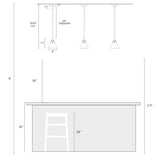 Modern 1-Light Cone Pendant Light for Kitchen Island Dining Room - D8"x H 7"
