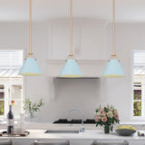 Modern 1-Light Cone Pendant Light for Kitchen Island Dining Room - D8"x H 7"