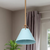 Modern 1-Light Cone Pendant Light for Kitchen Island Dining Room - D8"x H 7"