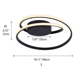 Modern 1-Light LED Smooth Linear Ceiling Flush Mount