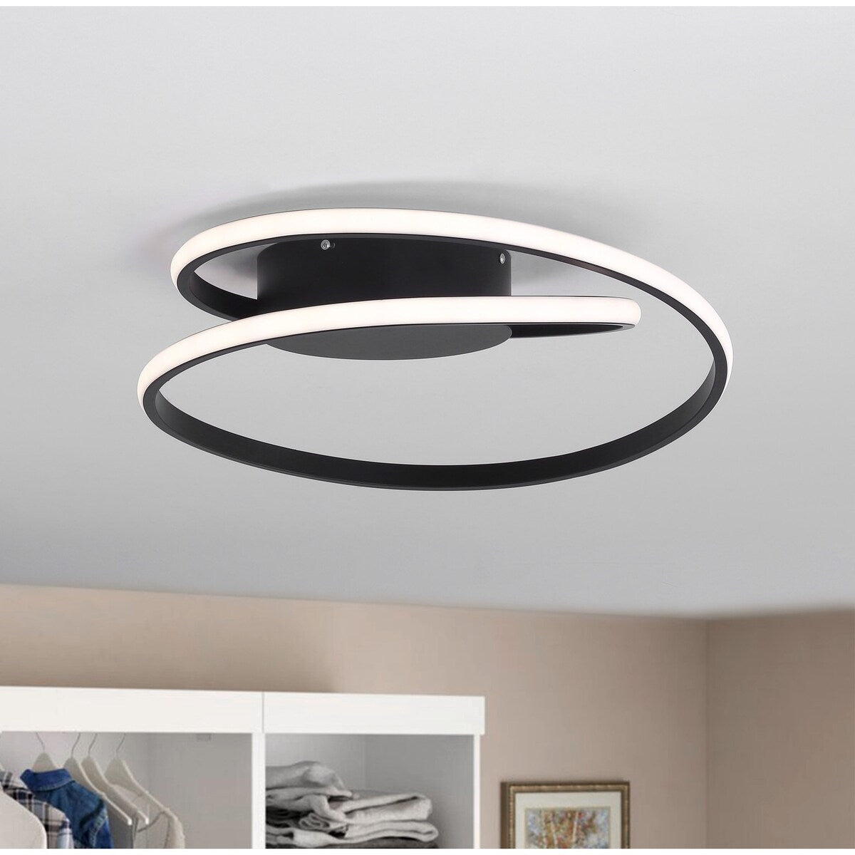 Modern 1-Light LED Smooth Linear Ceiling Flush Mount