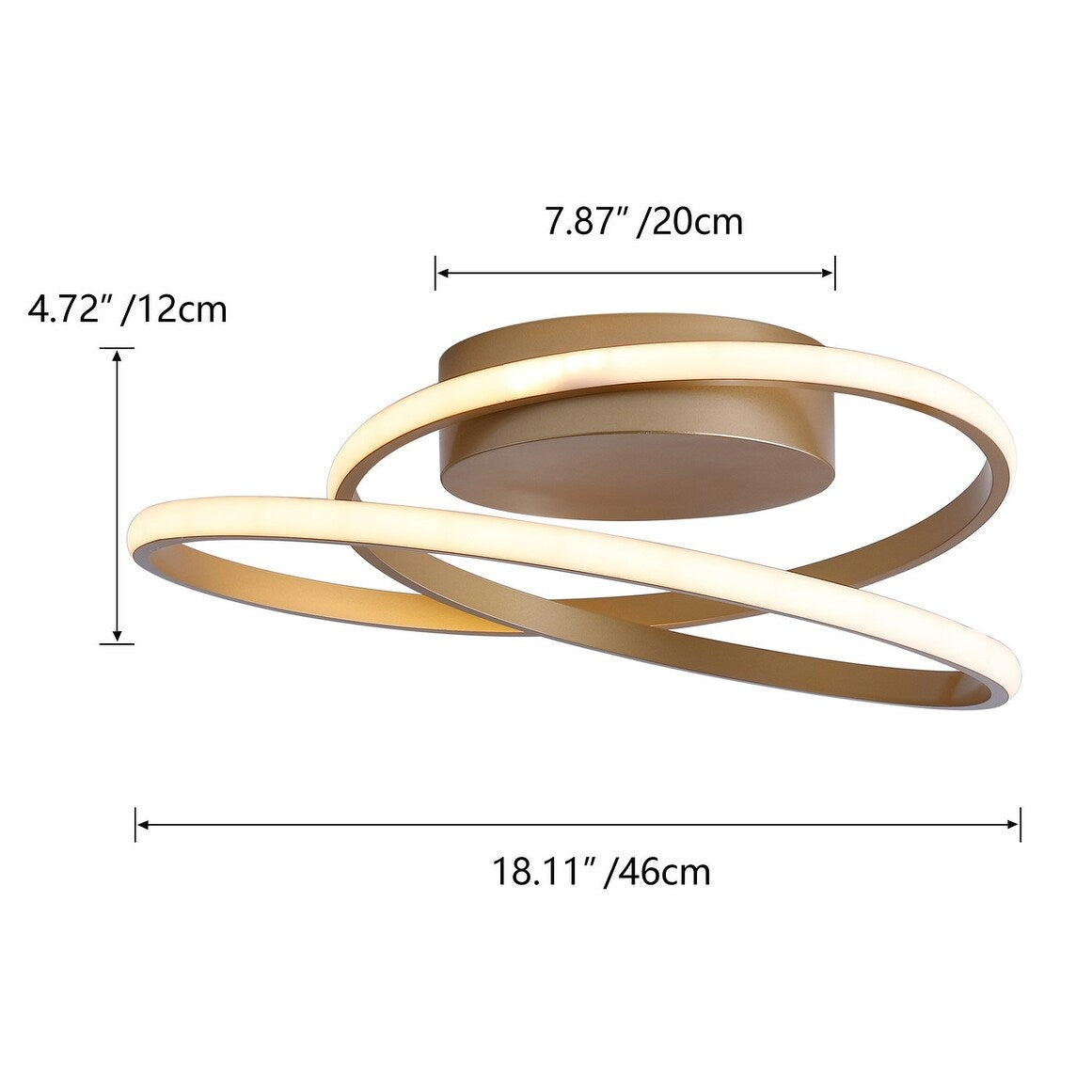 Modern 1-Light LED Smooth Linear Ceiling Flush Mount