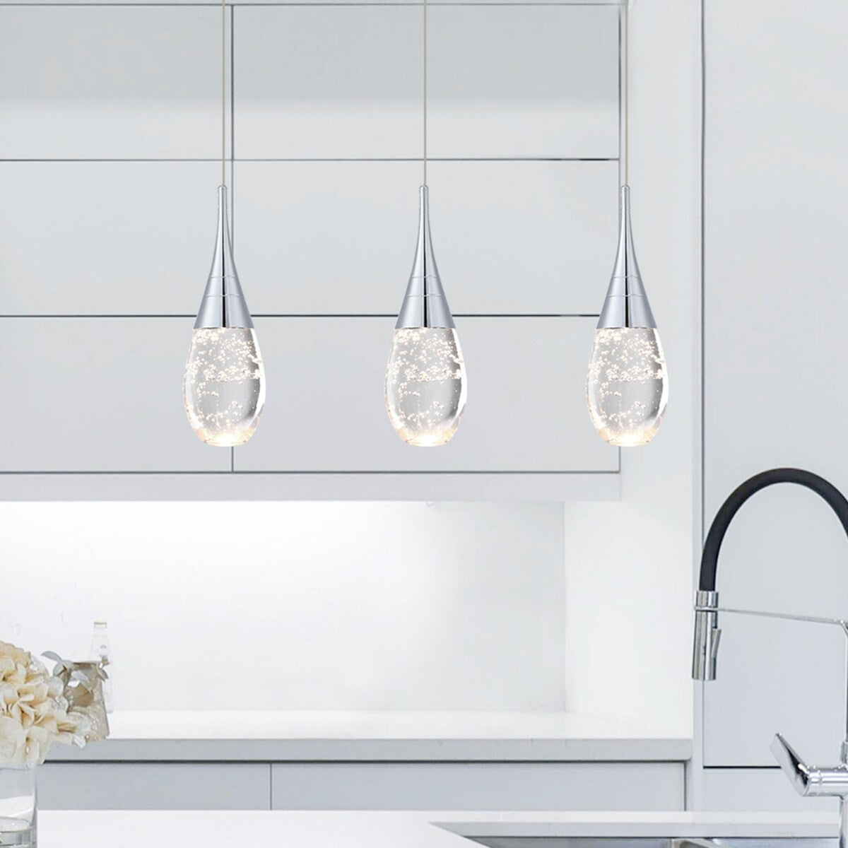 Modern 1-Light Dimmable Pendant Light Fixture for Kitchen Island