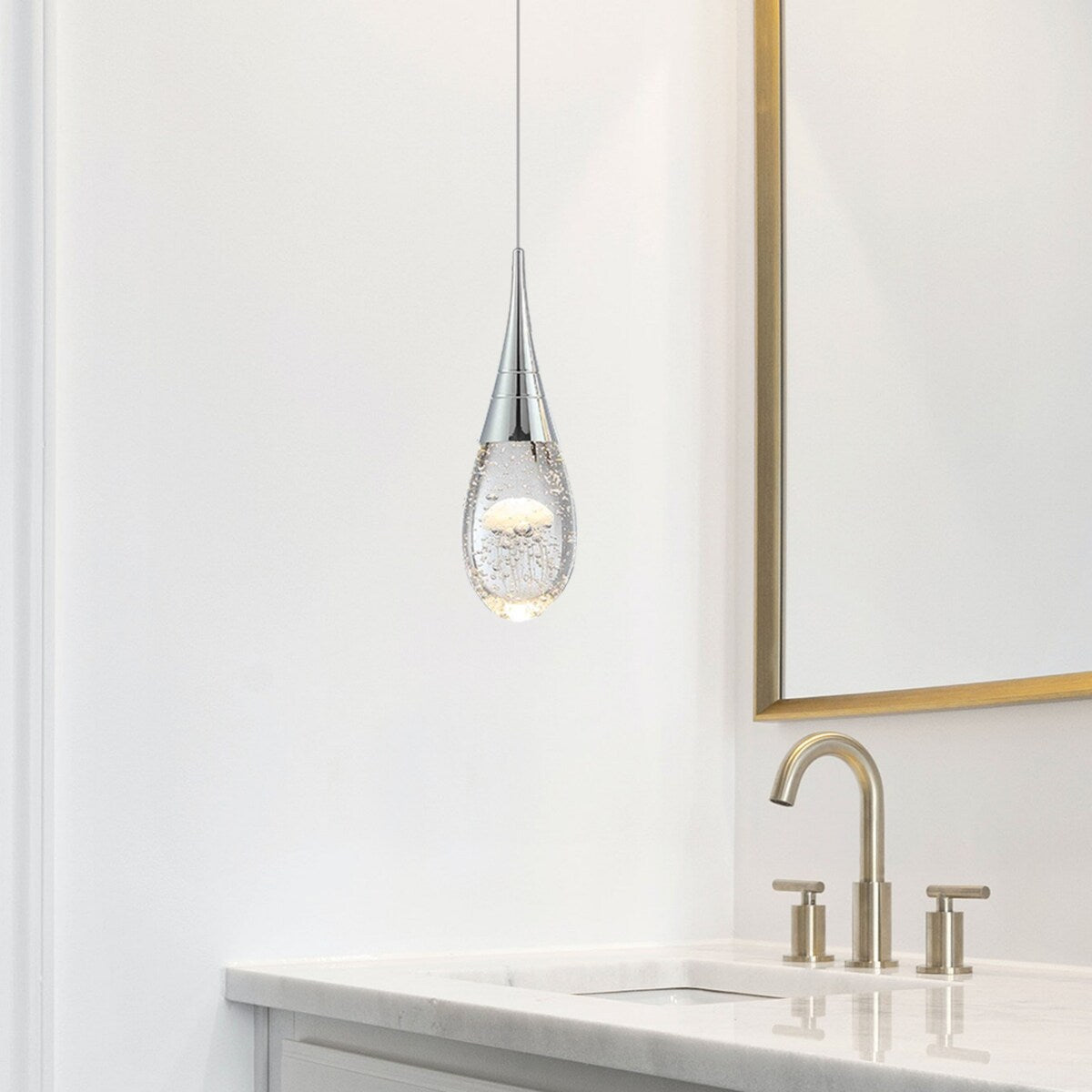 Modern 1-Light Dimmable Pendant Light Fixture for Kitchen Island