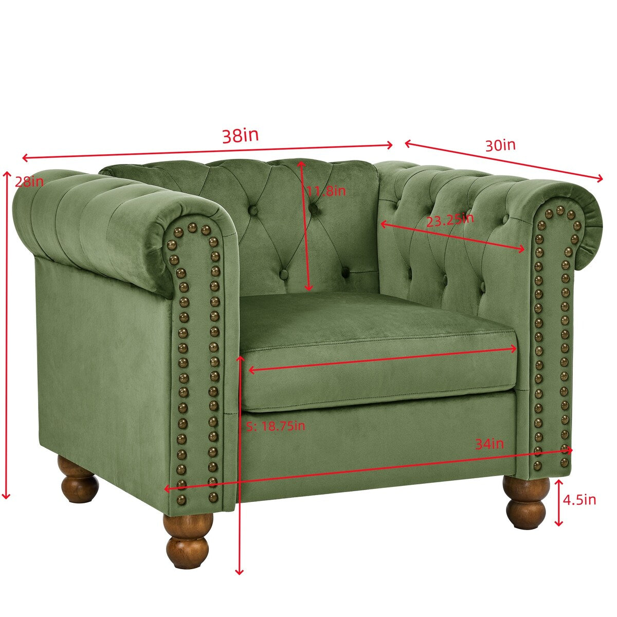 Modern 1 Seater Sofa for Living Room
