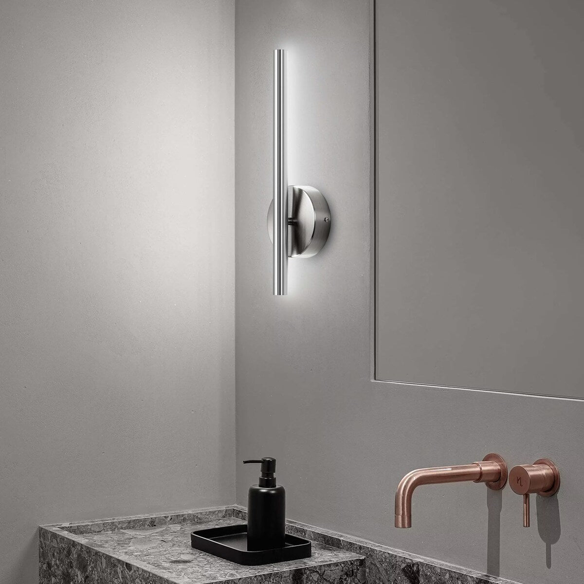 1-light Modern 15.75" Linear Integrated LED Strip Vanity Light Wall Sconce