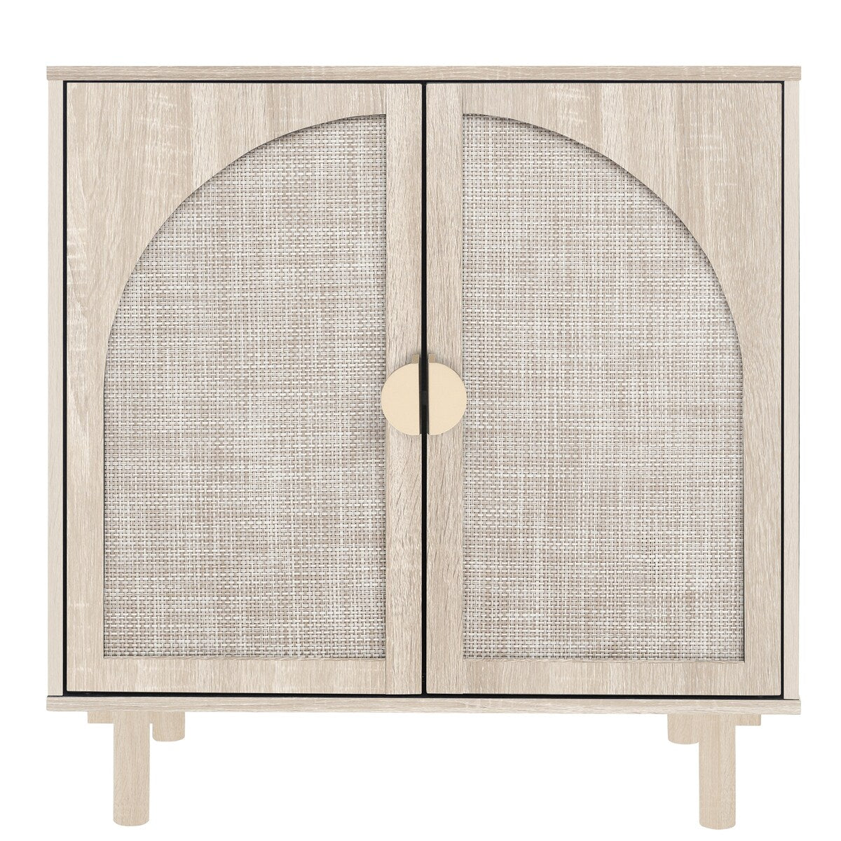 Modern 2 Door Cabinet with Adjustable Shelf