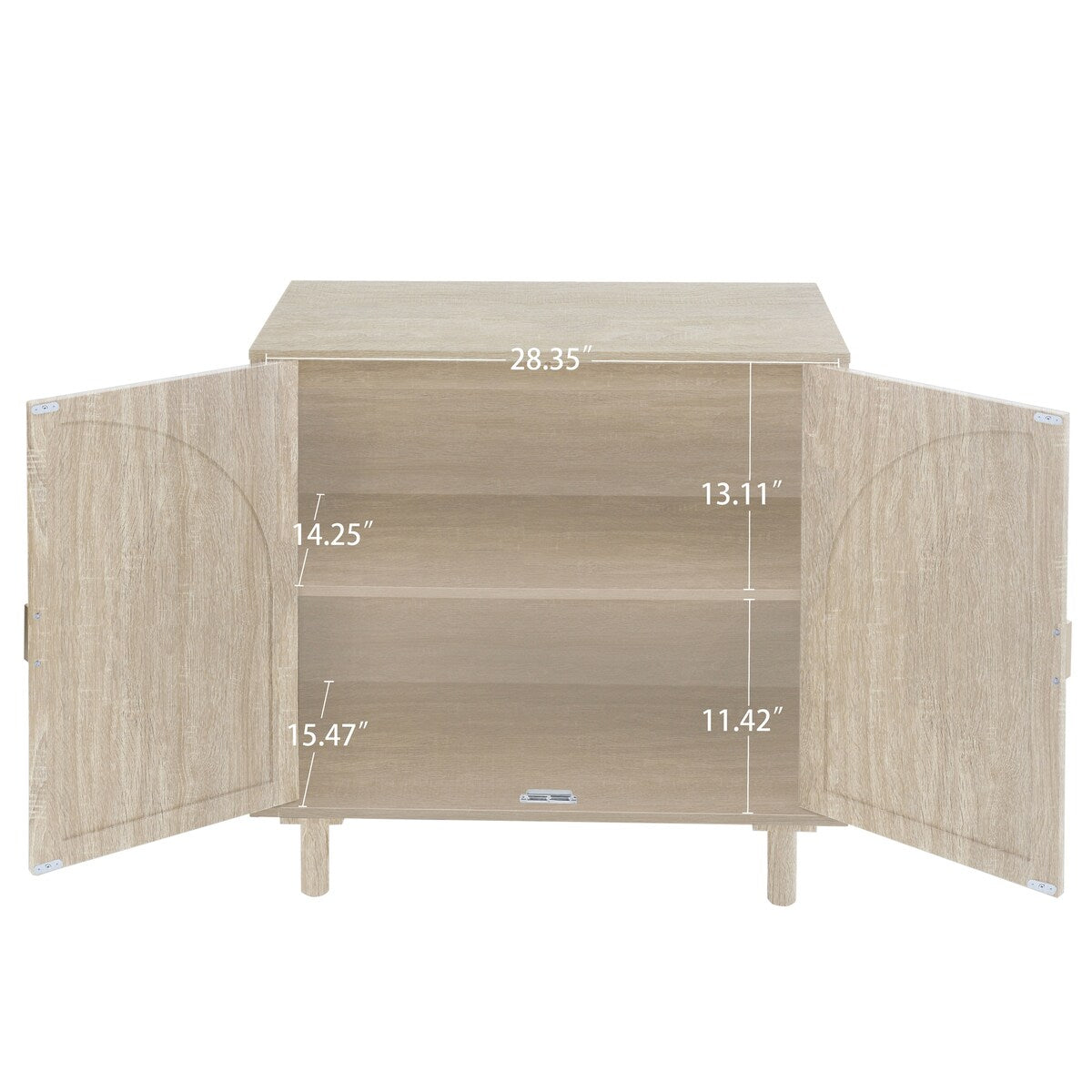 Modern 2 Door Cabinet with Adjustable Shelf