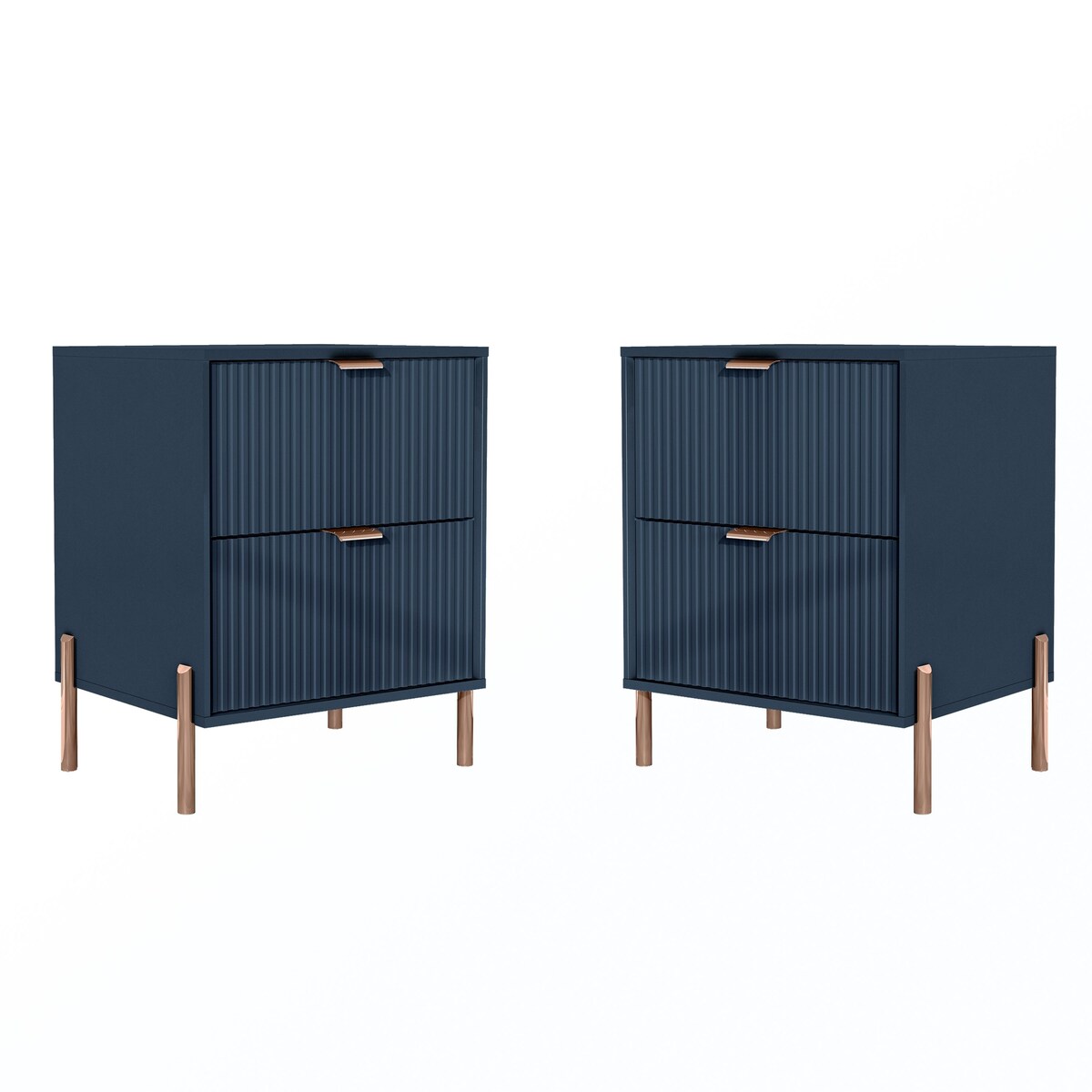 Modern 2-Drawer Nightstand Bedside Table End Table Furniture