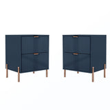 Modern 2-Drawer Nightstand Bedside Table End Table Furniture