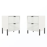 Modern 2-Drawer Nightstand Bedside Table End Table Furniture