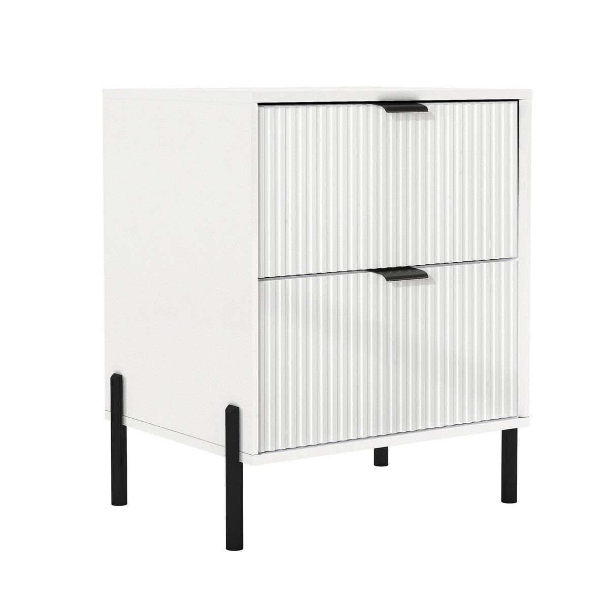 Modern 2-Drawer Nightstand Bedside Table End Table Furniture