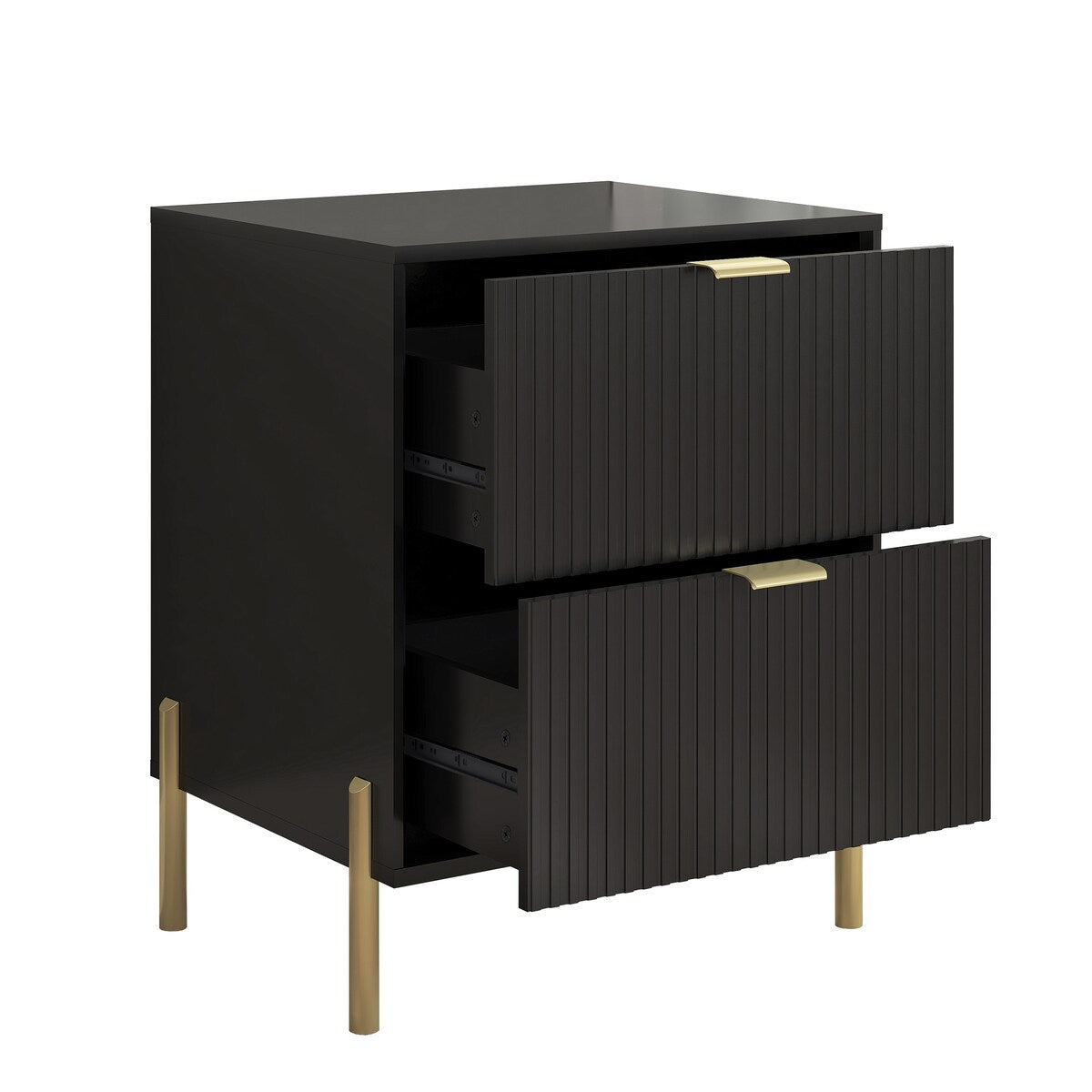 Modern 2-Drawer Nightstand Bedside Table End Table Furniture