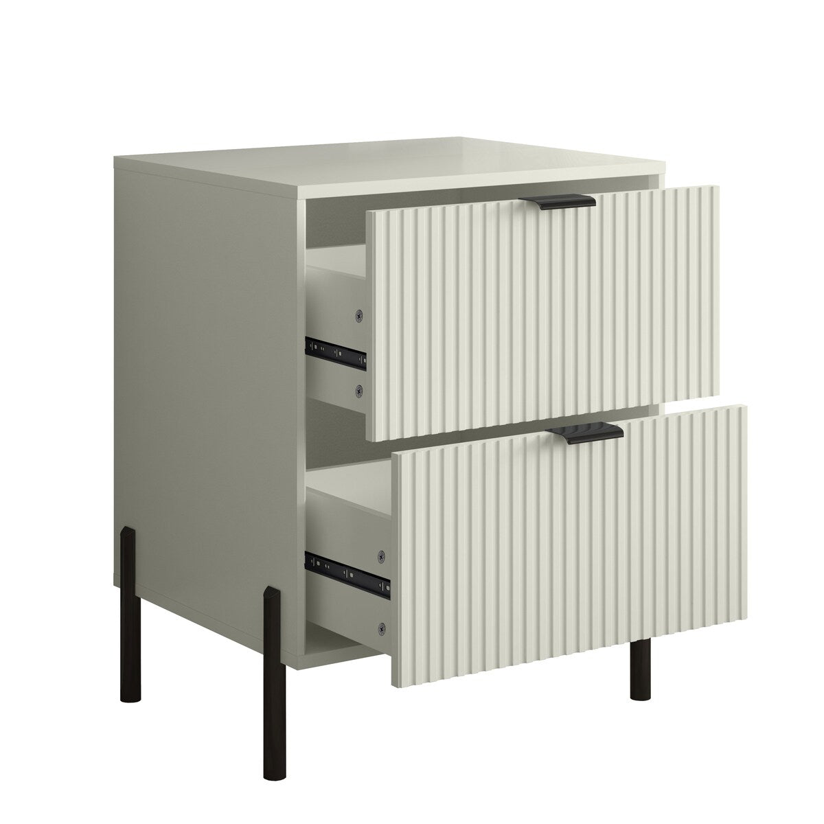 Modern 2-Drawer Nightstand Bedside Table End Table Furniture