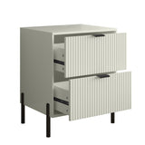 Modern 2-Drawer Nightstand Bedside Table End Table Furniture