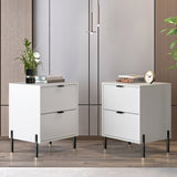 Modern 2-Drawer Nightstand Bedside Table End Table Furniture