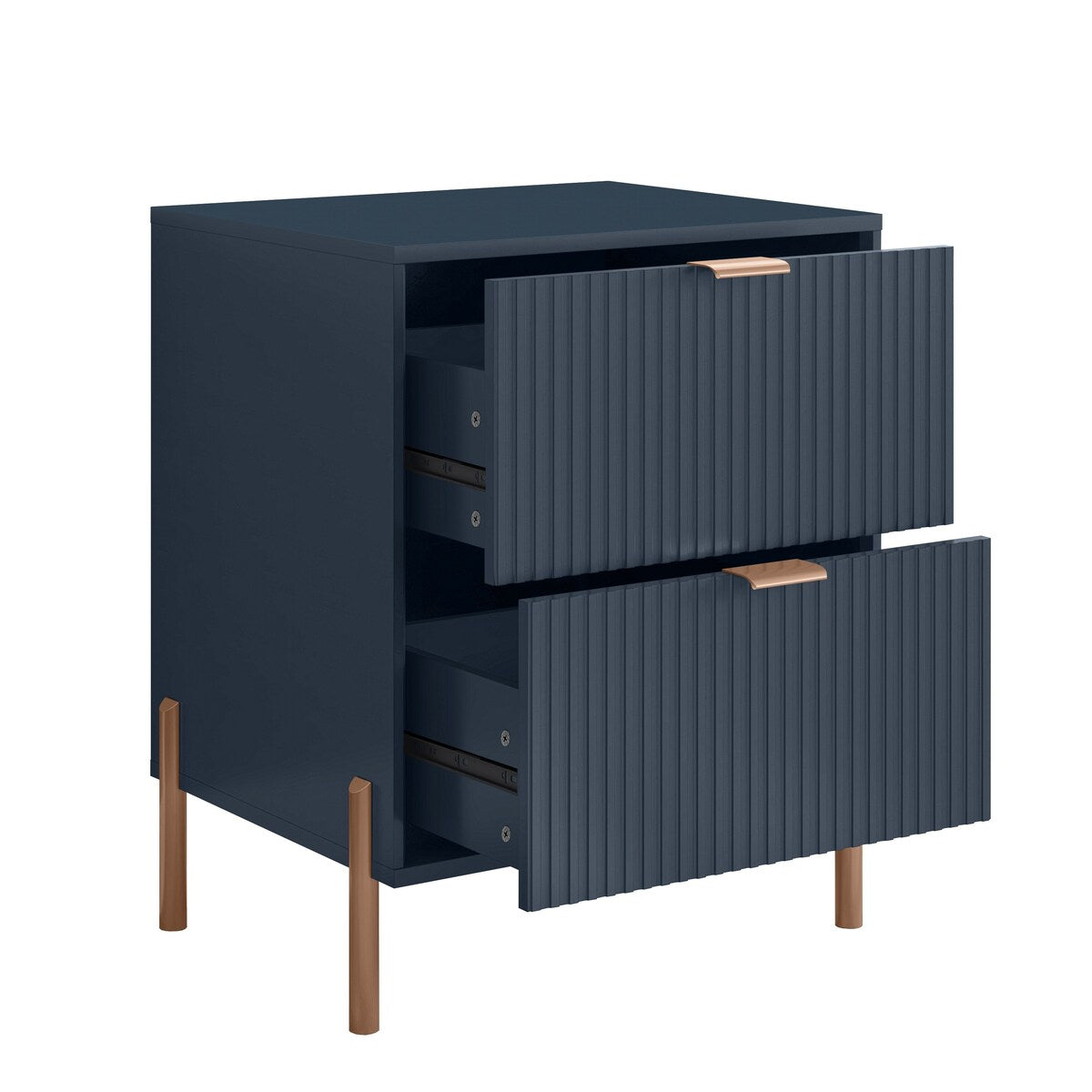 Modern 2-Drawer Nightstand Bedside Table End Table Furniture