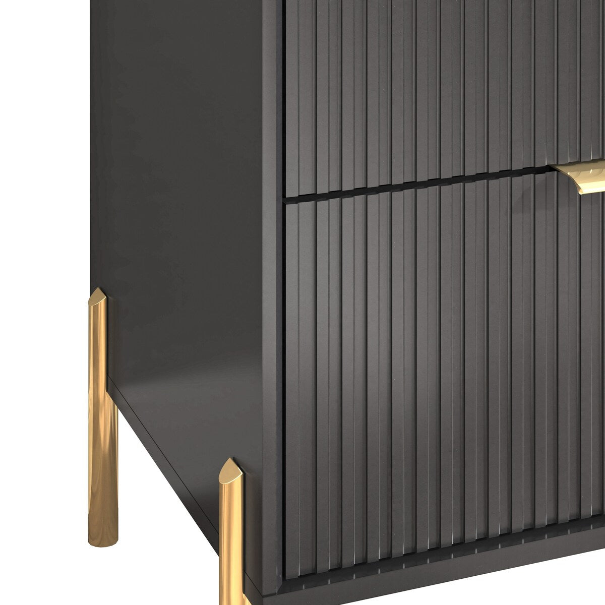 Modern 2-Drawer Nightstand Bedside Table End Table Furniture