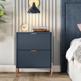 Modern 2-Drawer Nightstand Bedside Table End Table Furniture