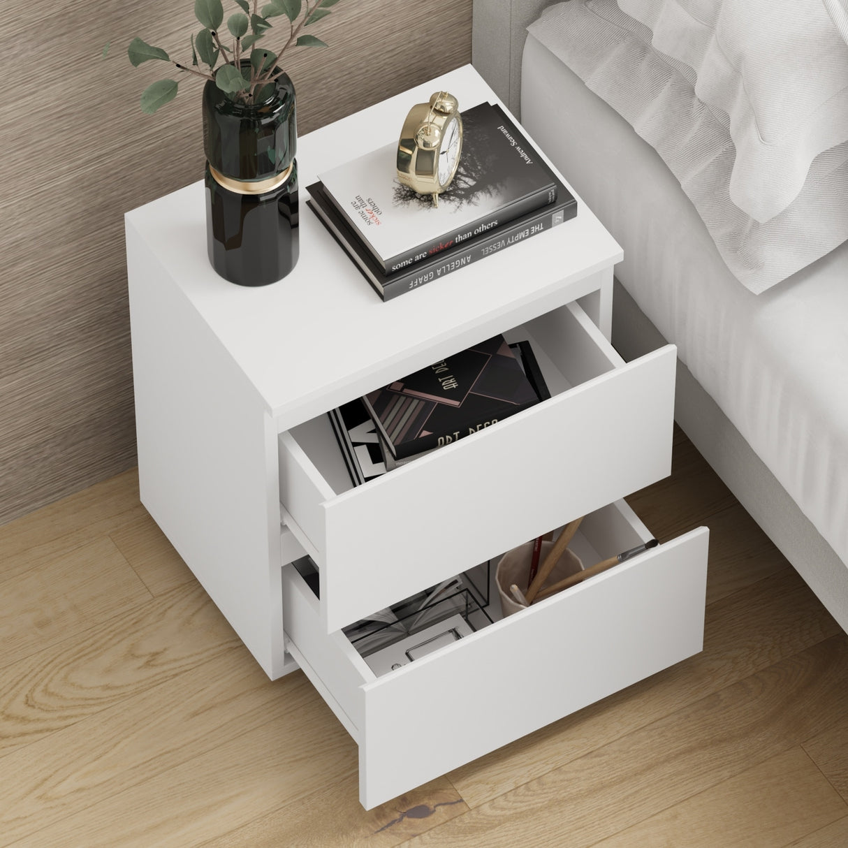 Modern 2-drawer Nightstand for Home Storage Chest
