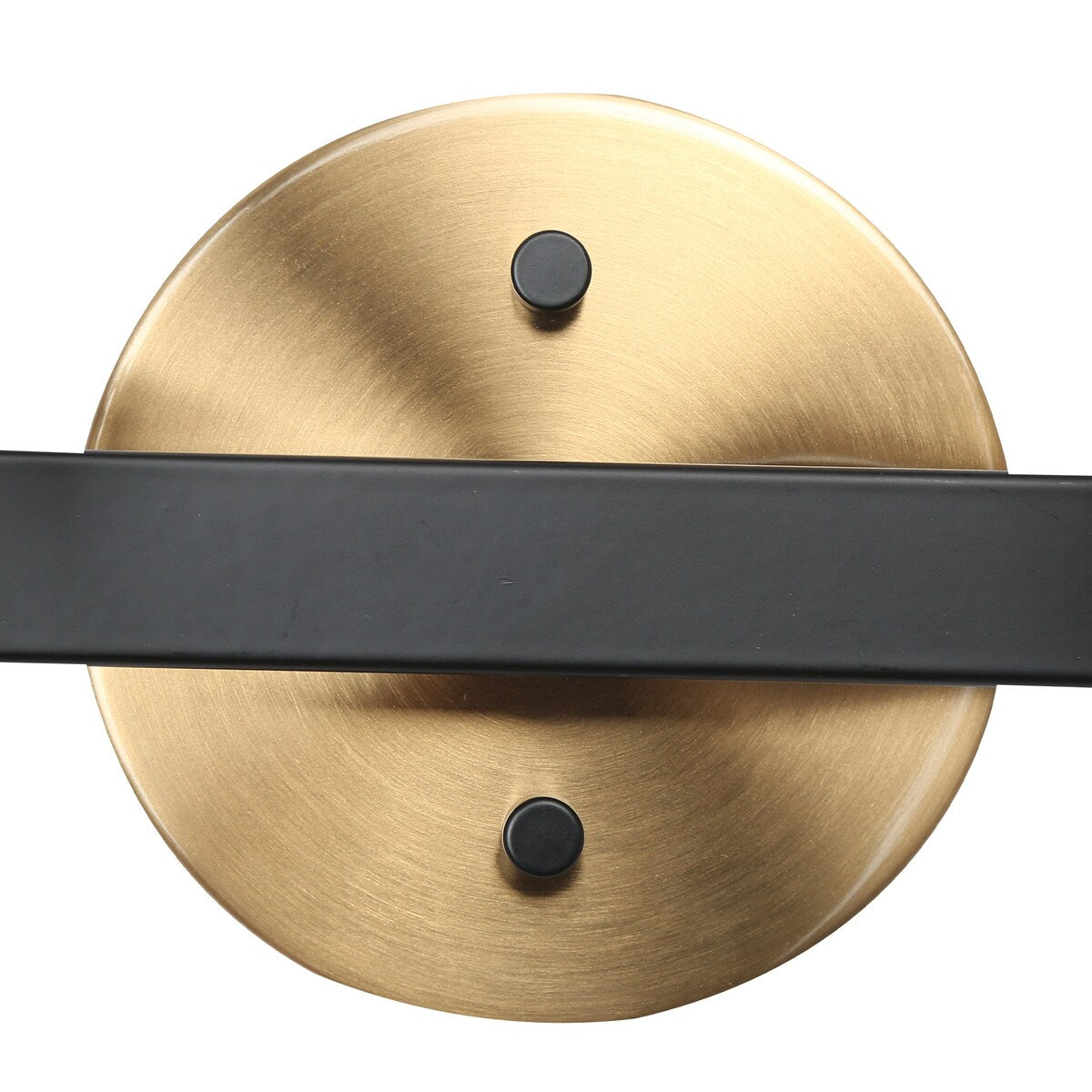 Coria Modern 2-light Brass Gold Orb Glass Bathroom Vanity Lights Black Wall Lighting - L 13.2" x W 6.9" x H 7.9"