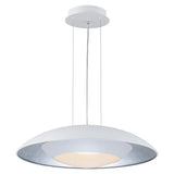 Modern 23.6in Wide Flat Dome Dimmable LED Pendant Light