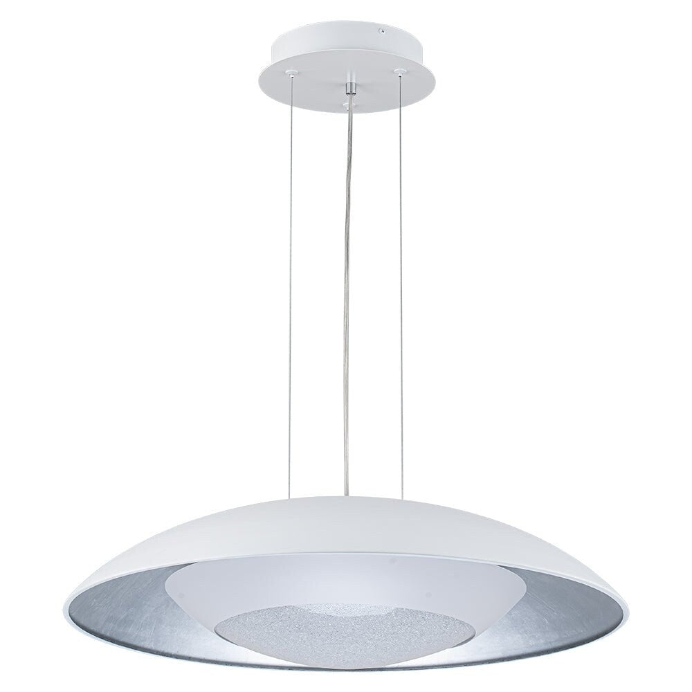 Modern 23.6in Wide Flat Dome Dimmable LED Pendant Light
