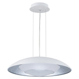 Modern 23.6in Wide Flat Dome Dimmable LED Pendant Light