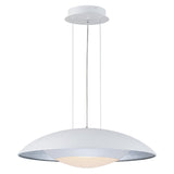 Modern 23.6in Wide Flat Dome Dimmable LED Pendant Light