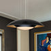 Modern 23.6in Wide Flat Dome Dimmable LED Pendant Light
