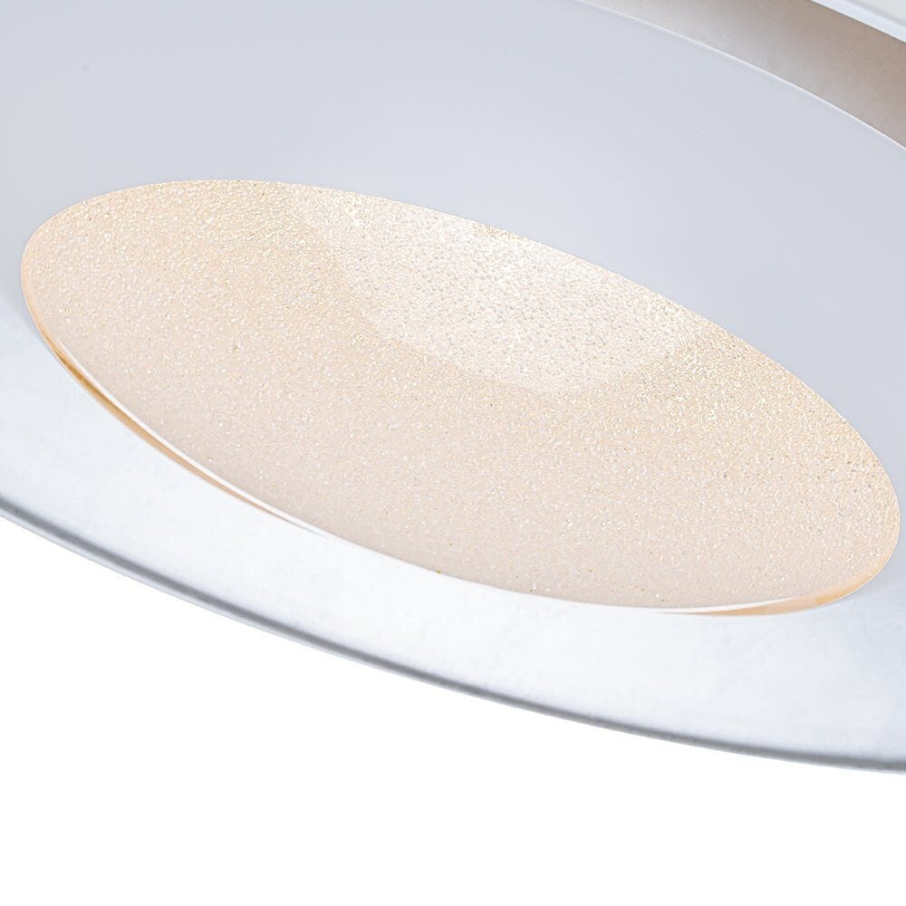Modern 23.6in Wide Flat Dome Dimmable LED Pendant Light
