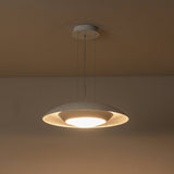 Modern 23.6in Wide Flat Dome Dimmable LED Pendant Light