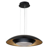 Modern 23.6in Wide Flat Dome Dimmable LED Pendant Light