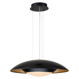 Modern 23.6in Wide Flat Dome Dimmable LED Pendant Light