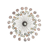 Multi Color Iron Metal Modern Contemporary Sunburst Round Wall Décor