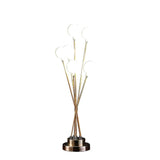 Modern 27.5" 6-Light Acrylic Shade Metal Table Lamp