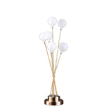 Modern 27.5" 6-Light Acrylic Shade Metal Table Lamp