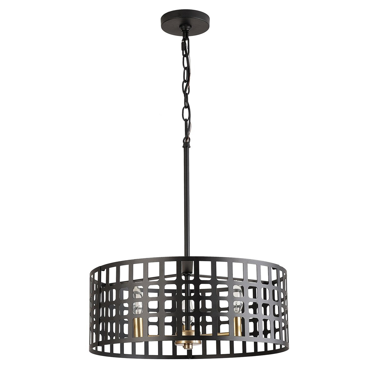 Modern 3-Light Drum Pendant Chandelier Lighting